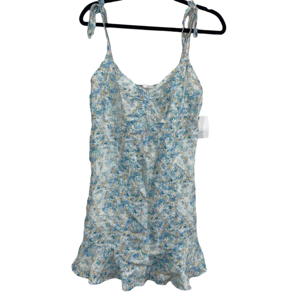 Hello Dahl Linen mini dress speckled floral